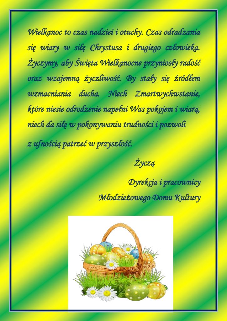 Wesołych Świąt Wielkanocnych!