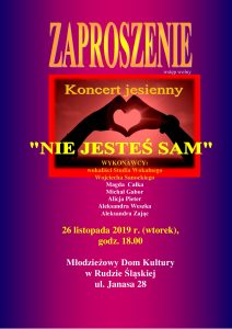 Read more about the article Koncert „Nie jesteś sam”