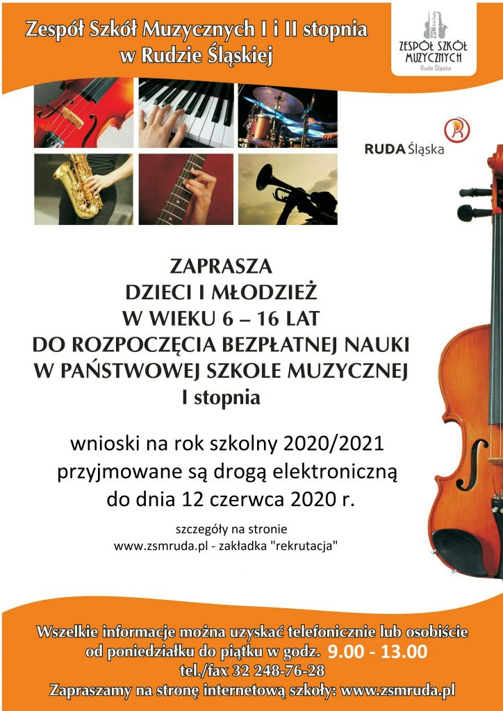 Rekrutacja do Szkoły Muzycznej w Rudzie Śląskiej