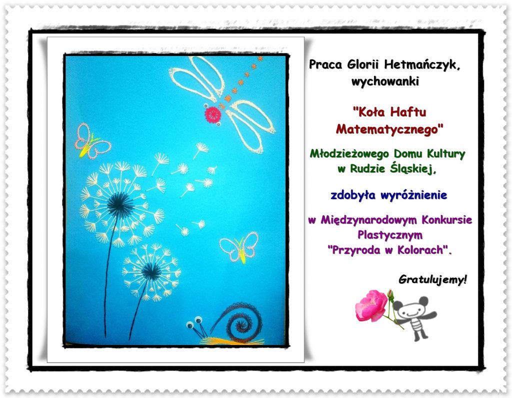 Wyróżnienie dla wychowanki koła hatu matematycznego