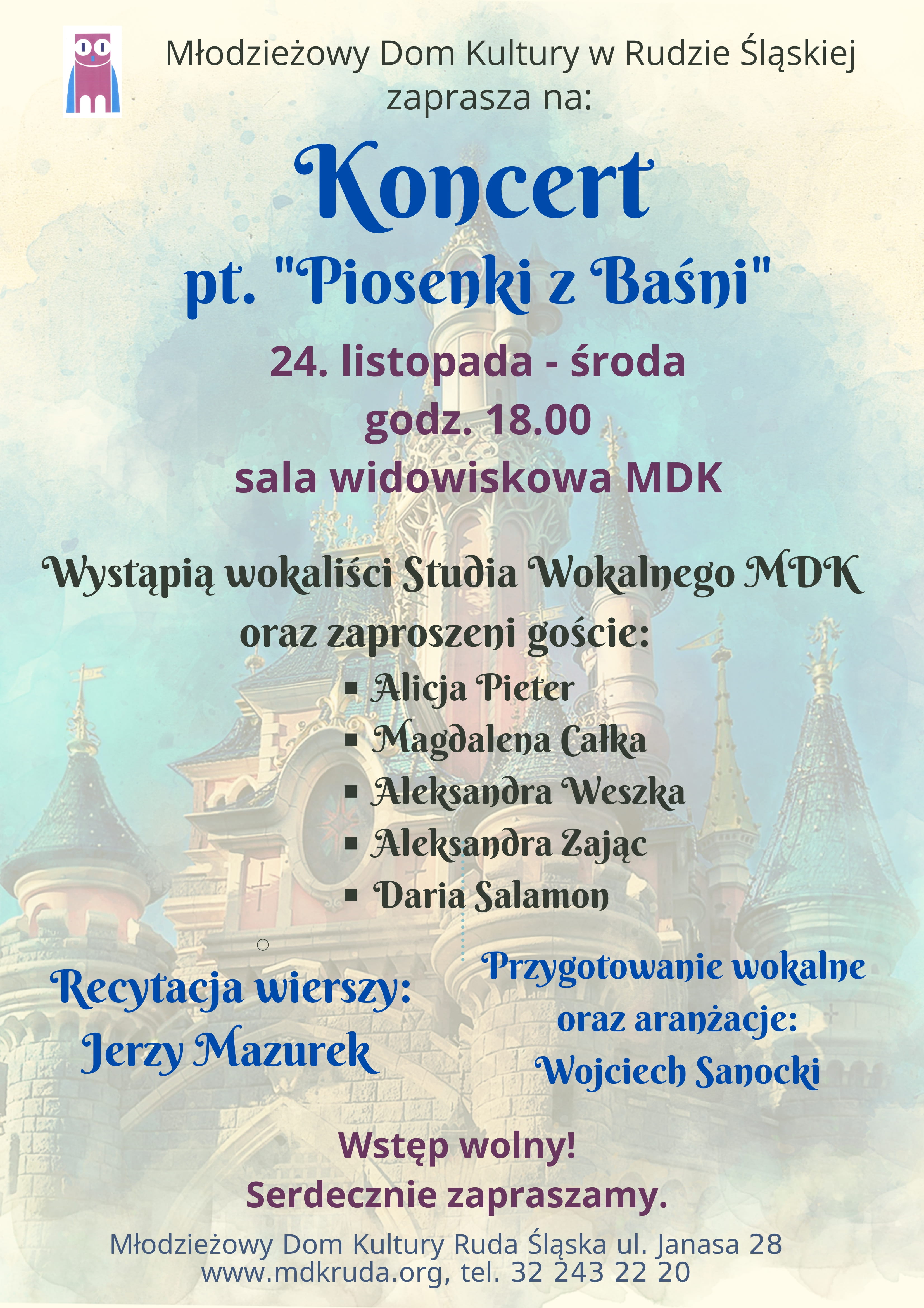 Read more about the article Koncert „Piosenki z Baśni”