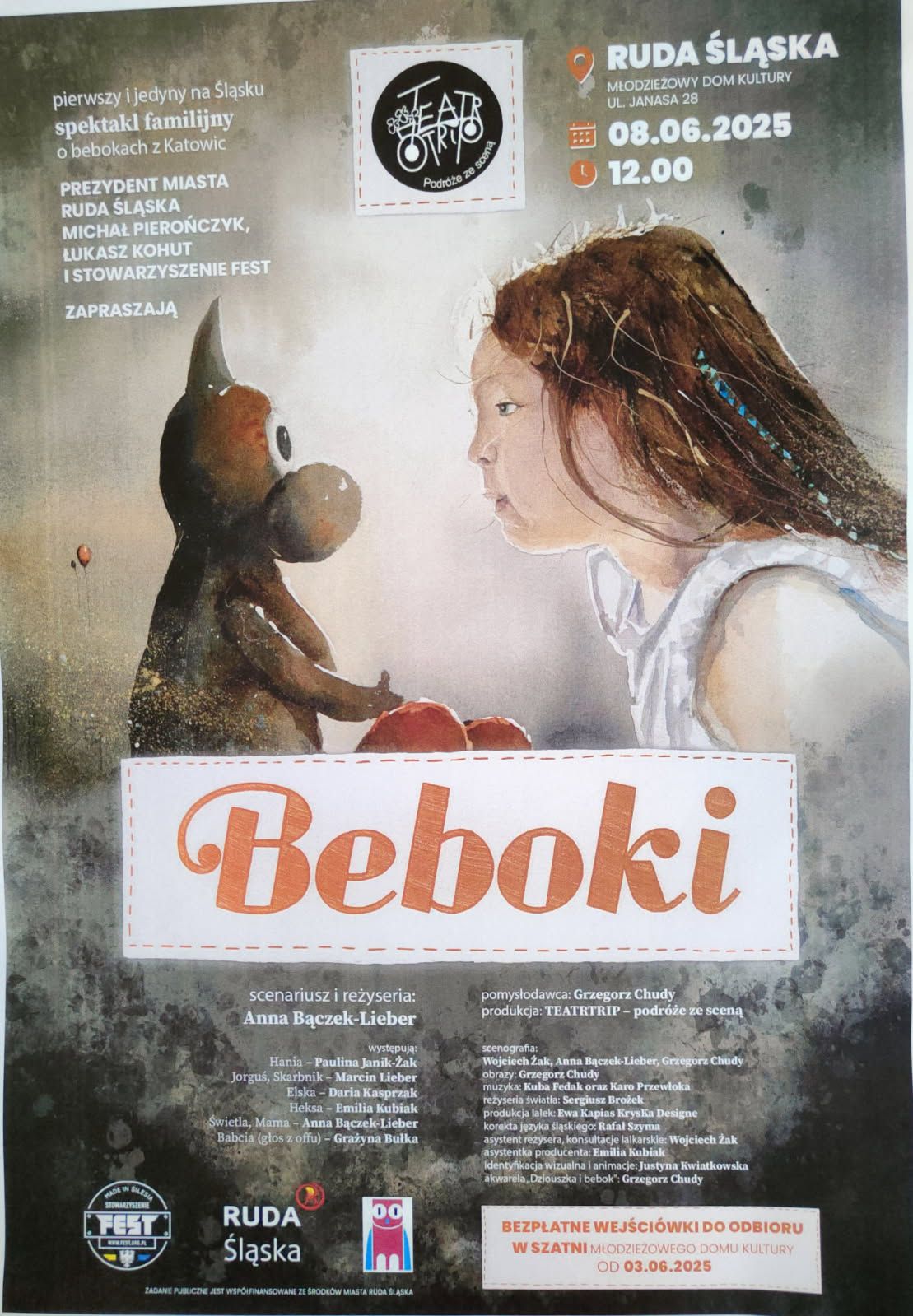 Read more about the article Beboki – spektakl familijny 8.06.2025